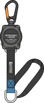 Lanyard Heavy Duty Retractable Tool Clip Vector
