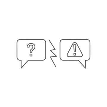 Question mark and exclamation sign chat.