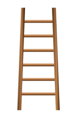 Wooden ladder illustration isolated on transparent background © Monad Nomad
