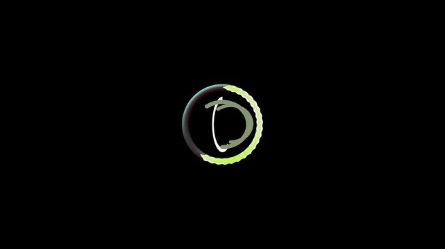 Colorful neon light glowing circle frame background animation, science loading circle percentage ring from zero to hundred, transparent alpha channel video visual for game data loading.4k