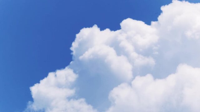 blue sky with clouds timelapse