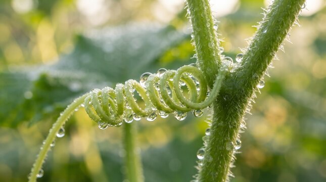 Cucumber plant tendril