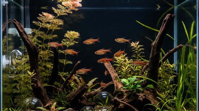 Glowlight tetra aquarium