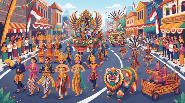 Indonesian cultural parade