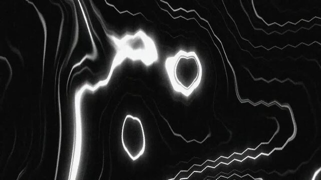 Abstract monochrome wavy motion background with glowing liquid marble pattern for modern video editing and visual design.