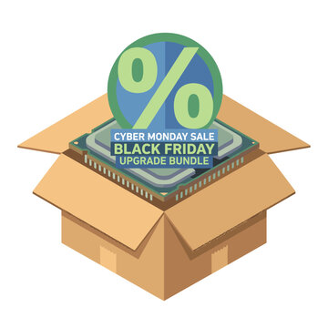 Black Friday Cyber Monday Sale Upgrade Bundle Icon.