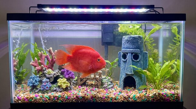 Red parrot fish