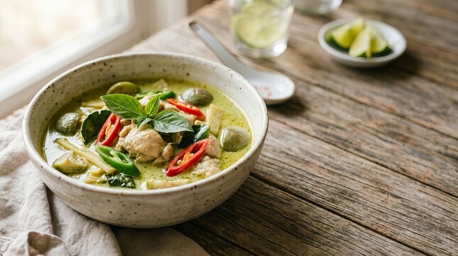 Green Curry with Copy Space