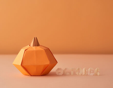 Orange Paper Pumpkin Introduces the Month of October