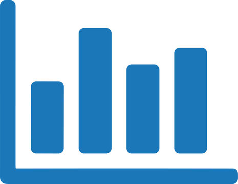Bar chart graphic icon representing analytical data visualization for business performance reporting.