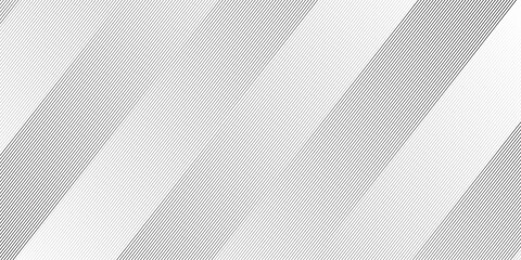 Fototapeta premium Geometric diagonal oblique vector curve gradient black and white graphic stripe line. Repeated fine diagonal lines Thin slash line stripes diagonal vector elegant background