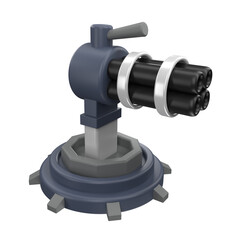 Military Turret 3D Illustrations © rozikan