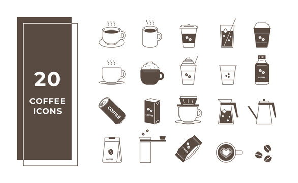 20 coffee icons