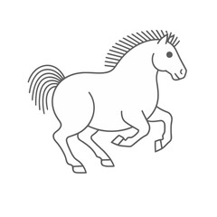 Fototapeta premium Line art of a galloping horse