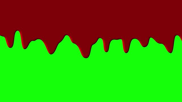 Blood Drip Transition on Green Screen, Horror Halloween Motion Graphic