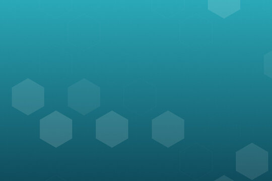 Abstract teal gradient background with hexagon honeycomb pattern modern design banner