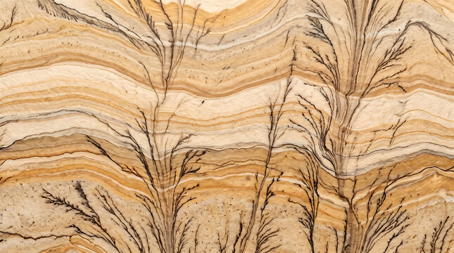Sand and marble paper texture with intricate patterns and natural, organic lines