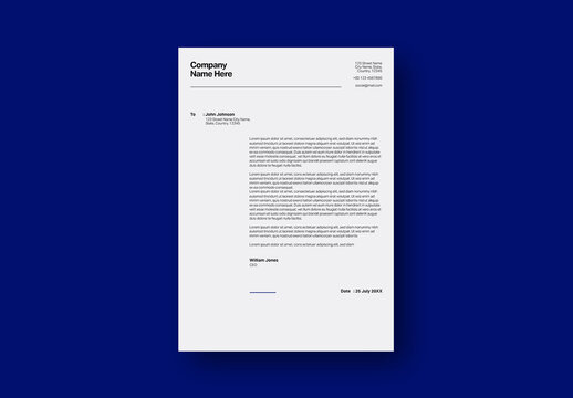 Grey Modern Minimalist Swiss Design Company Letterhead