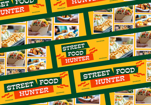 Yellow Green Modern Maximalist Food Vlogger Social Media