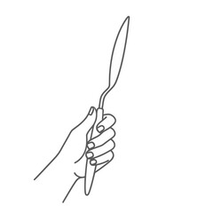 Obraz premium Hand holding a knife