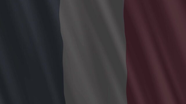 Drapeau en transparence aux couleurs officielles de la France flottant dans le vent pour illustrer en fond : tourisme, patriotisme, culture, voyage, nourriture, soci&eacute;t&eacute;, politique, actualit&eacute;s