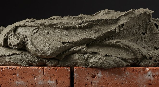 Close-up of freshly mixed concrete with visible aggregate, used for foundations and construction.Concept of construction materials and civil engineering.