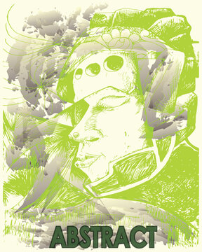 The Abstract Face Concept vector illustration