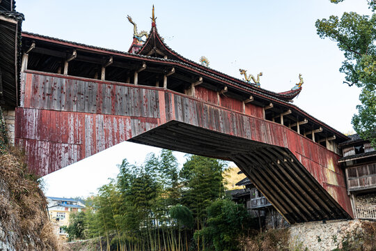 Beijiang Bridge Taishun County Wenzhou China Traditional Wooden Architecture
