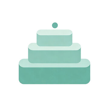 Mint green cake icon