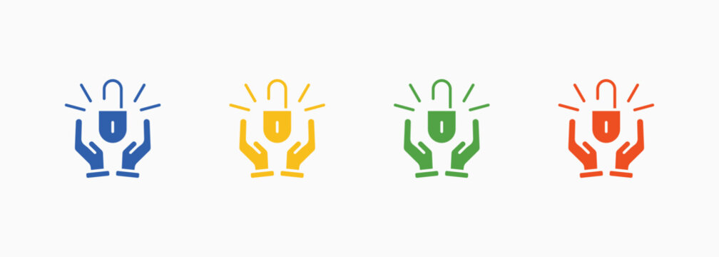 Freedom Icon Set Color Multiple Style Collection Vector Illustration