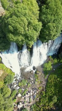 aerial view of the waterfall