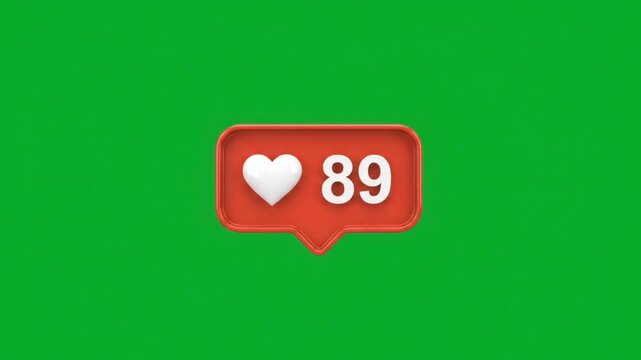 GS022 Instagram Like Counter Fast Pop Green Screen