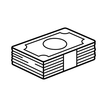 Neon money stack icon