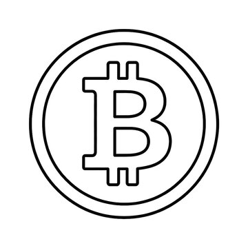 Outline of Bitcoin logo