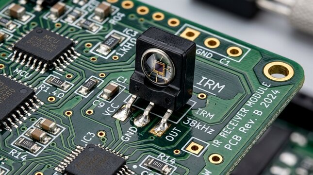 Small component for receiving infrared signals on a device.