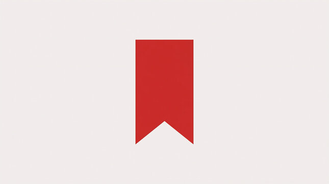 Red Bookmark Ribbon 2D