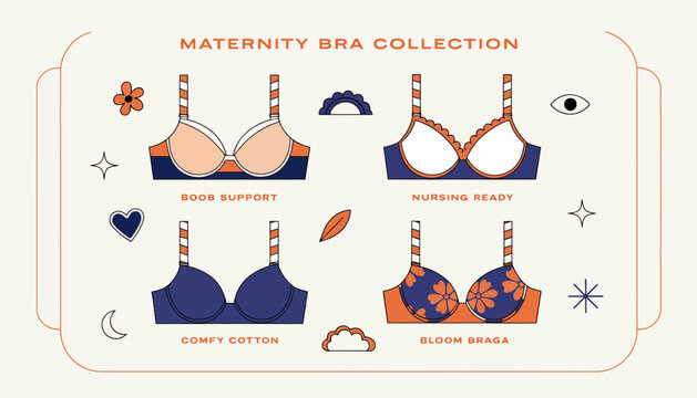 maternity bra collection, nursing bras, comfortable cotton lingerie