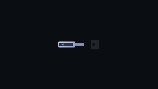 USB Flash Drive Data Transfer Animation