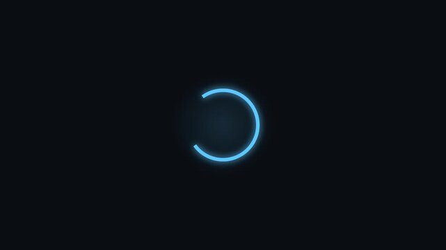 Glowing Power Button Turning On Animation