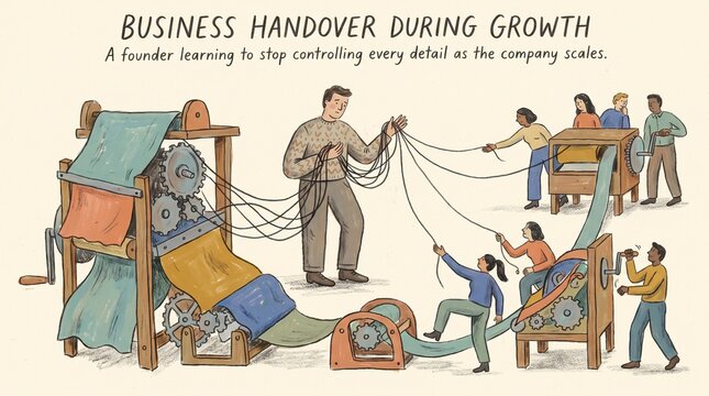 Founder Handing Over Business Operations During Company Growth