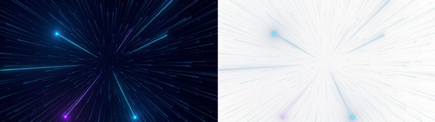Fototapeta premium Abstract scifi hyper space speed motion backgrounds isolated on transparent background