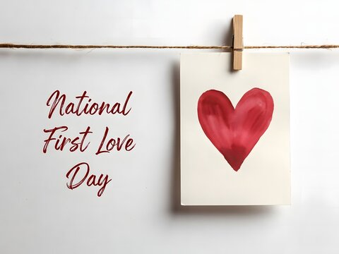 National First Love Day &ndash; Romantic Heart Note