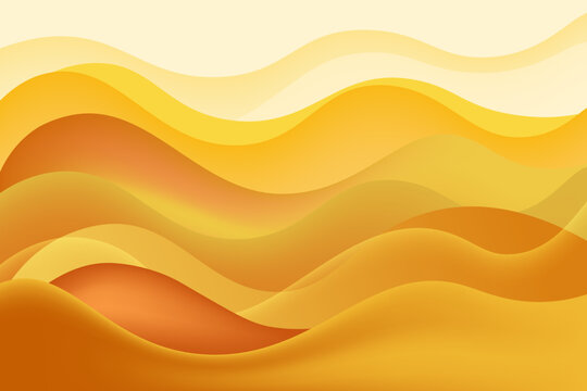 modern abstract background with gradient yellow color wavy shapes , for poster. banner, web design, header, cover, billboard, brochure, social media, landing page