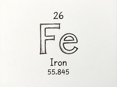 Chemical element iron symbol fe atomic number 26