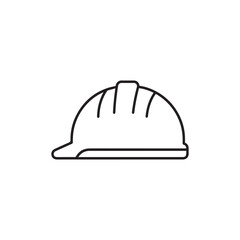 Fototapeta premium Safety hard hat helmet icon for construction worker protection Safety hard hat icon line for construction protection worker