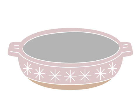Empty japanese clay pot without lid, donabe／土鍋・蓋を開けた状態