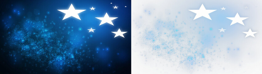 Fototapeta premium Abstract magic blue sparkling night sky with stars background isolated on transparent background