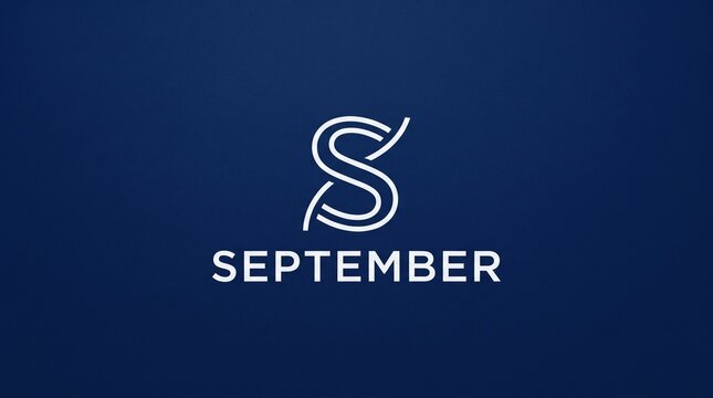 Modern September Typography Logo for Brand Identity and Events