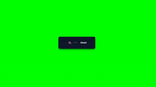 Audio volume sound toggle controller on green screen