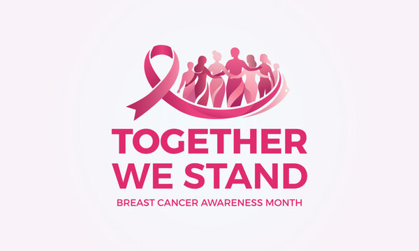 Hope Strength Support Breast Cancer Awareness Typography Poster